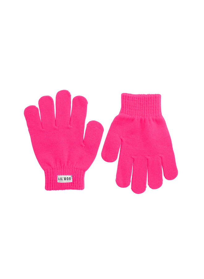Hygge finger gloves - Neon pink (4/14Y)