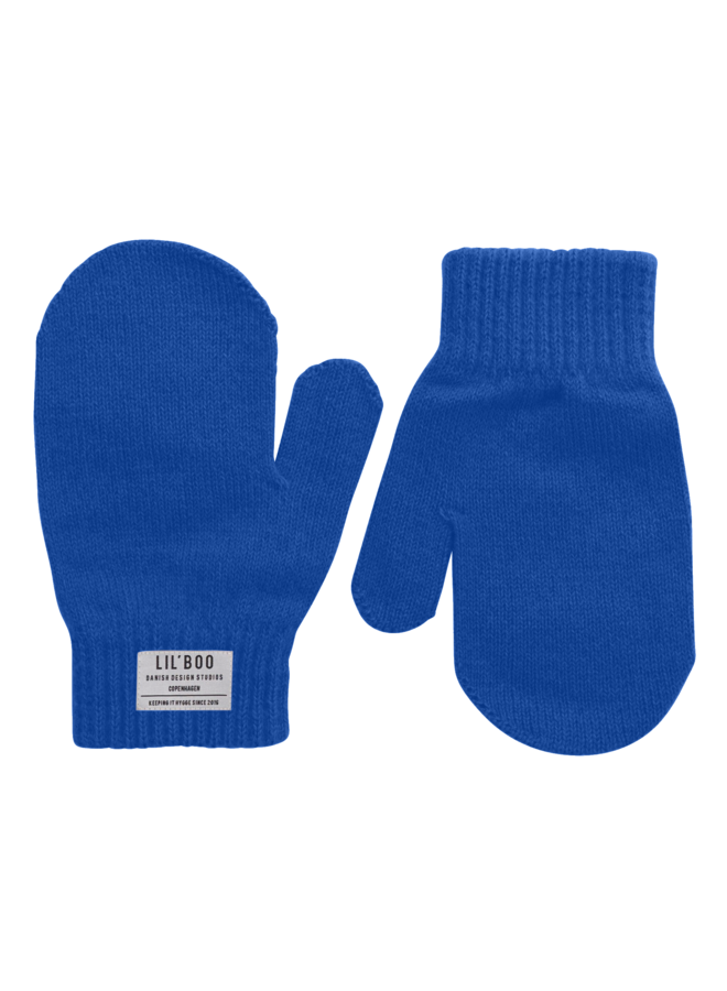 Hygge mittens - Bright blue (1/3Y)