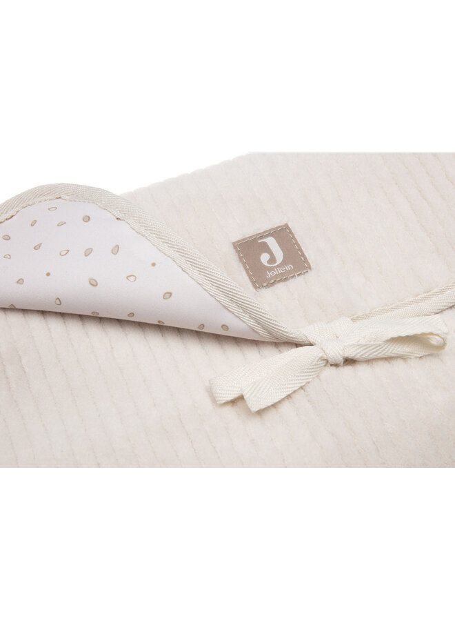 Jollein - Verschoningsmat met opbergvakken cloudy rib - Oatmeal