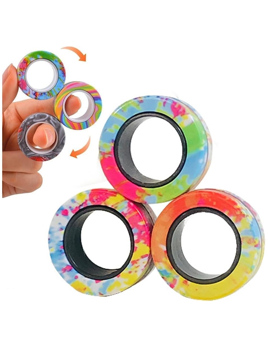 FunTime - Magnetic fidget rings - 3 stuks - Spruit kids conceptstore