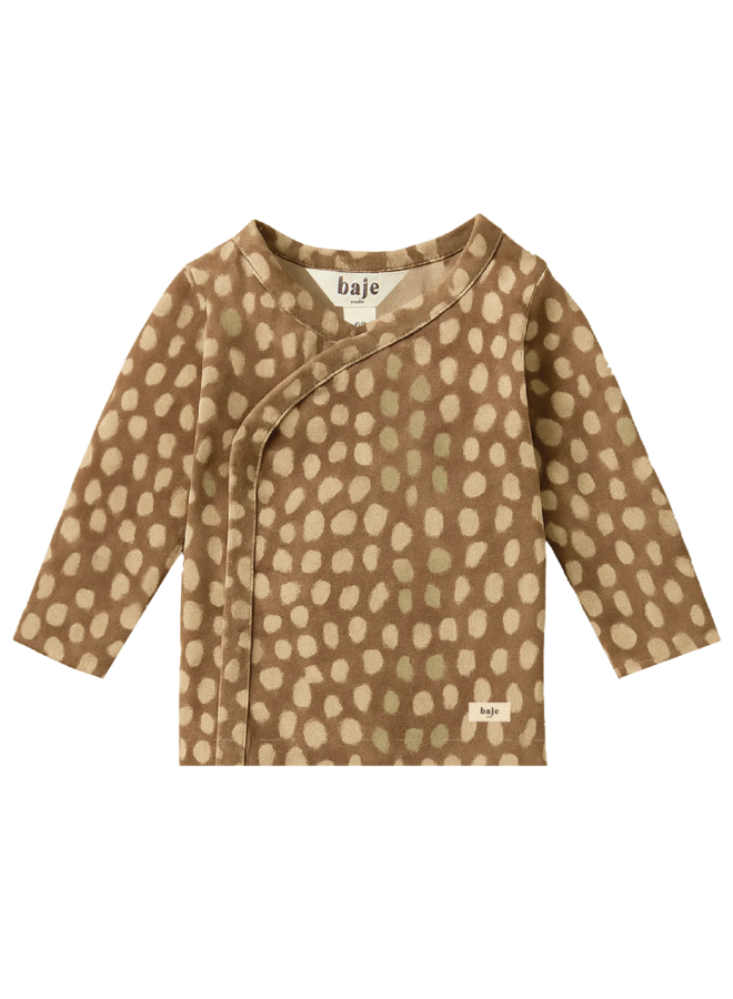 Baje Studio - Lyz wrap top - Sand desert AOP