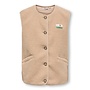 Kids Only - Baby life teddy vest – Cuban sand/Vintage badge