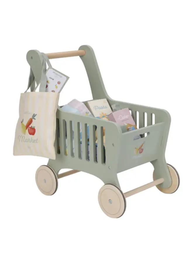 Little Dutch - Houten winkelwagen