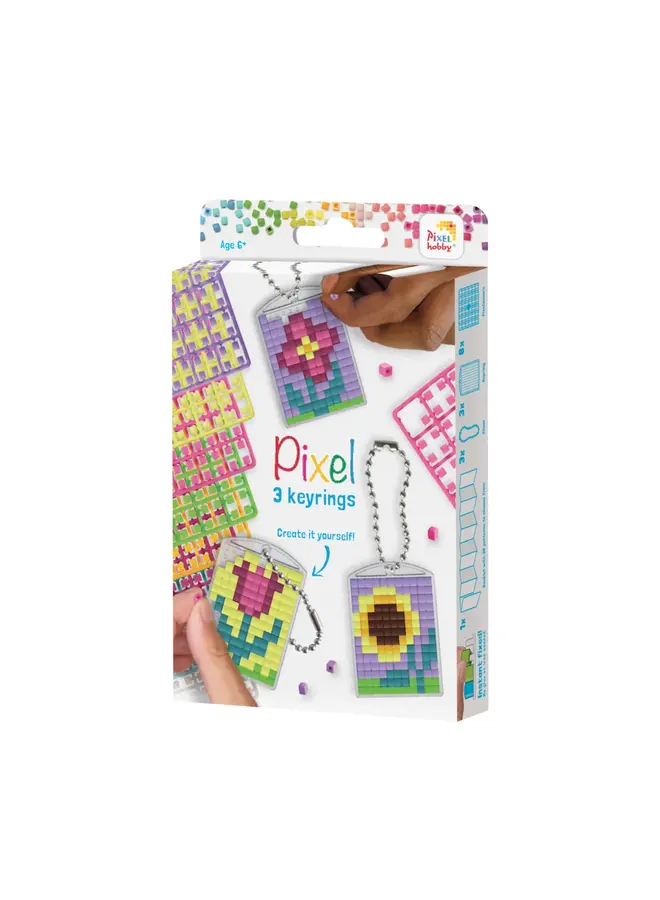 Medaillon sleutelhangerset – Bloemen