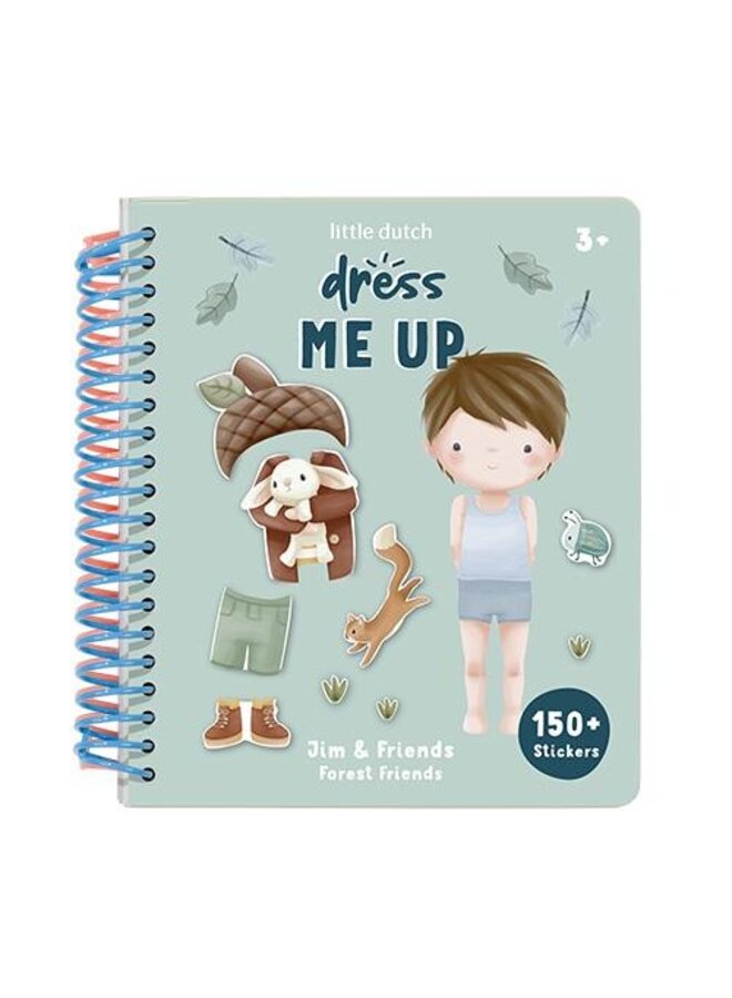 Aankleed- en stickerboek - Forest friends