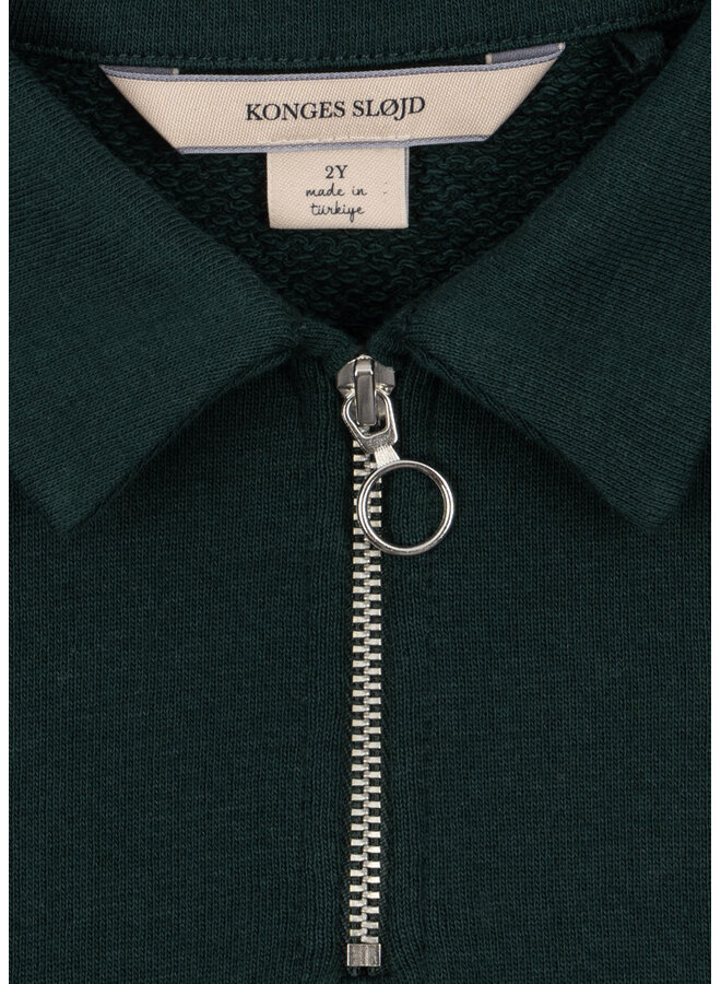 Konges Sløjd - Doggy half zip polo – Pine grove
