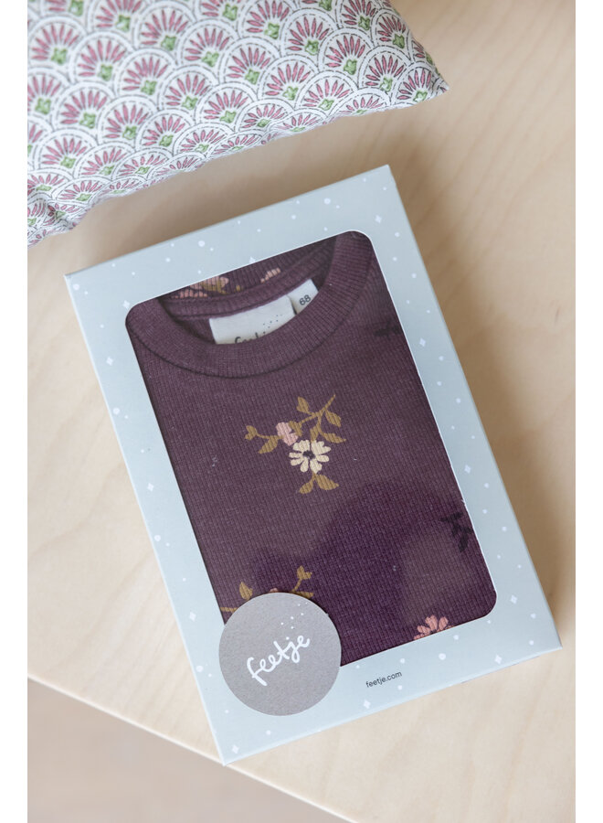 Feetje - Bonnie bouquet – Premium sleepwear – Wijn melange