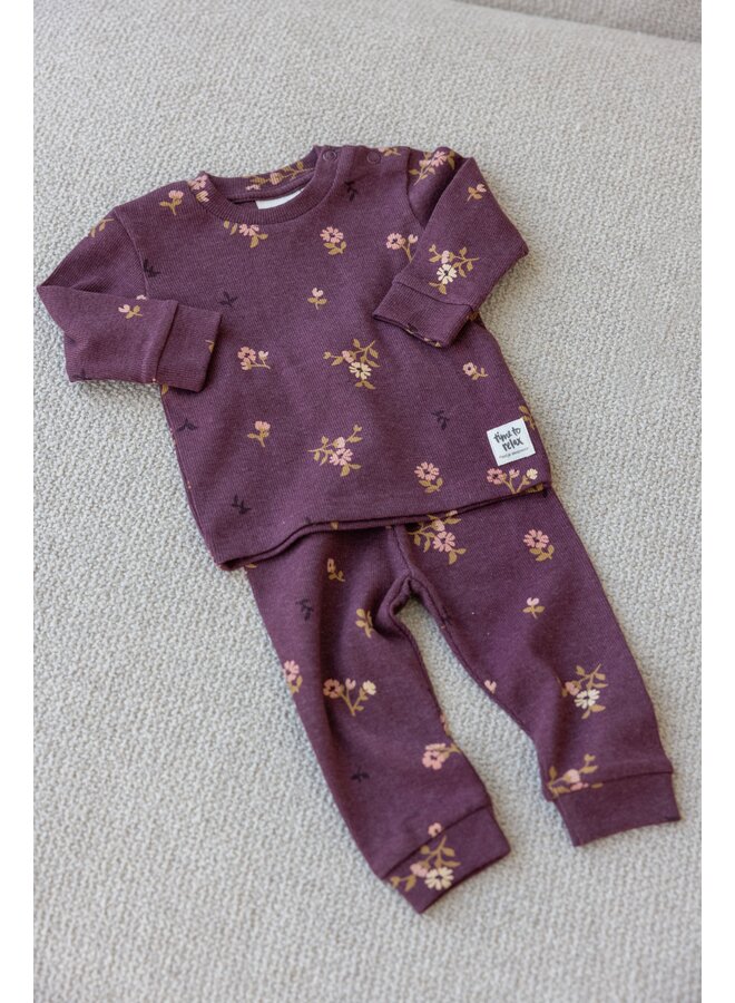 Feetje - Bonnie bouquet – Premium sleepwear – Wijn melange