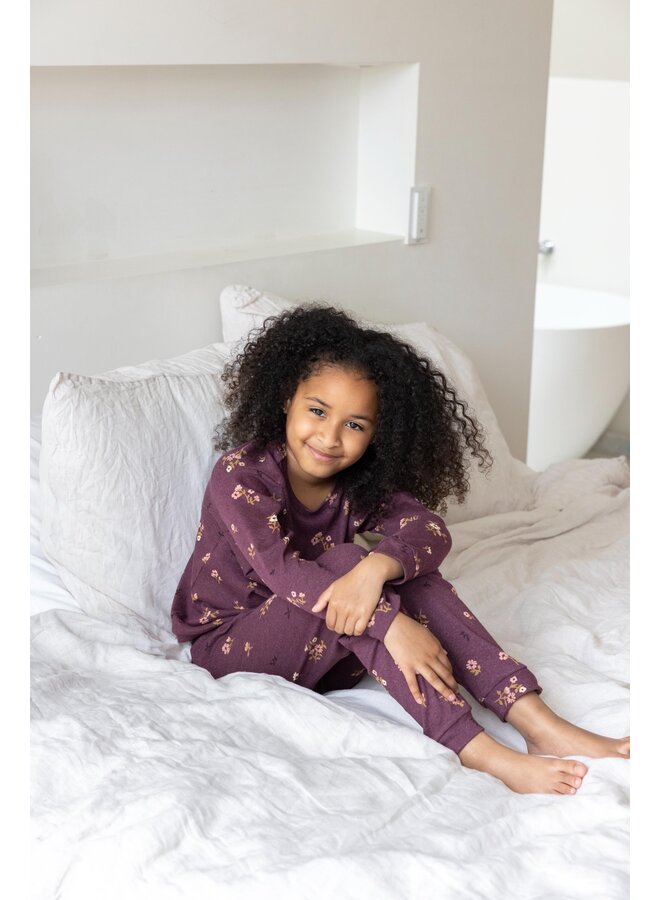 Feetje - Bonnie bouquet – Premium sleepwear – Wijn melange