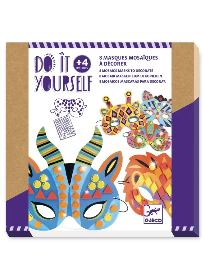 Djeco - Mozaïek maskers - Jungledieren - DJ07900