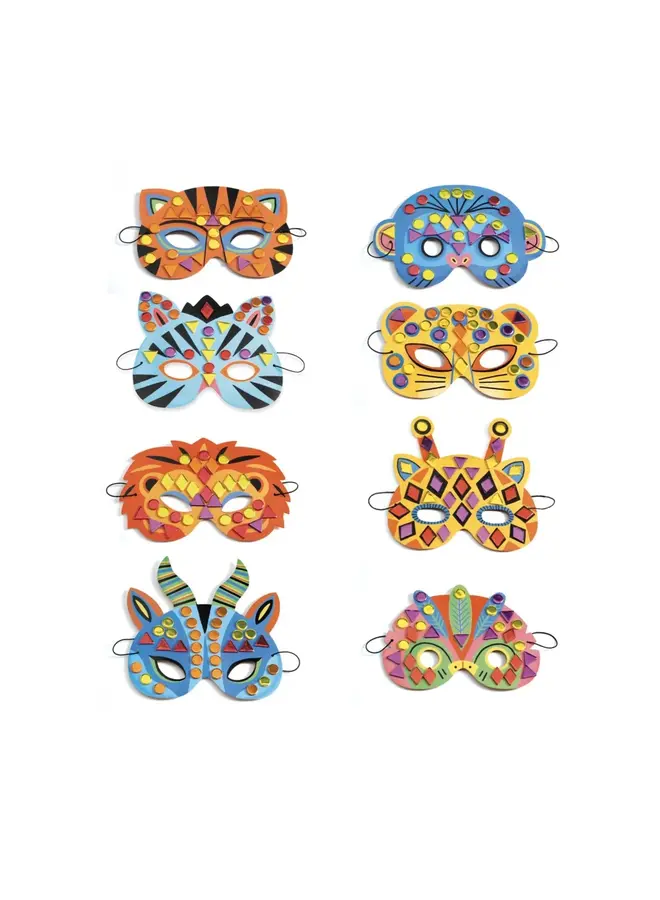 Djeco - Mozaïek maskers - Jungledieren - DJ07900