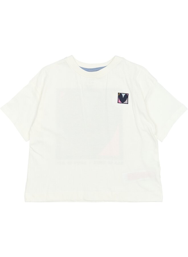 The New - Perley shortsleeve tee - Cloud dancer