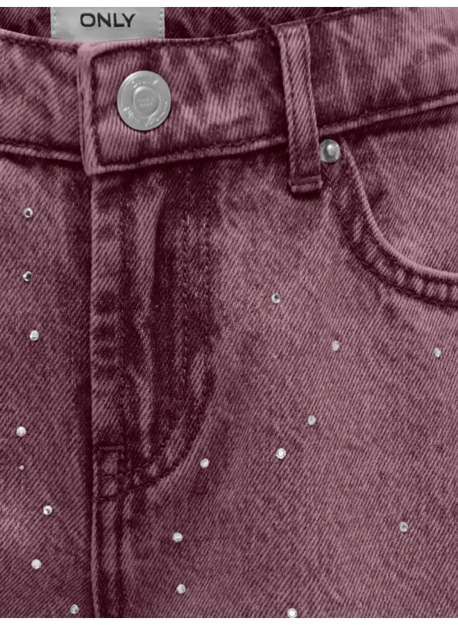 Kids Only - Cobain wide rhinestone denim – Rose brown