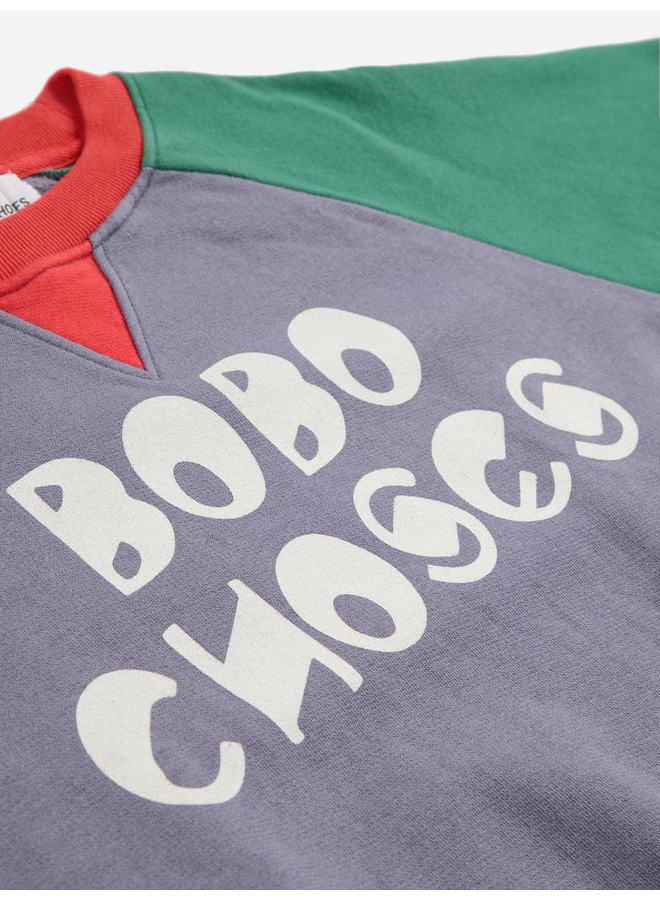 Bobo Choses - Color block ranglan sweatshirt - Multicolor