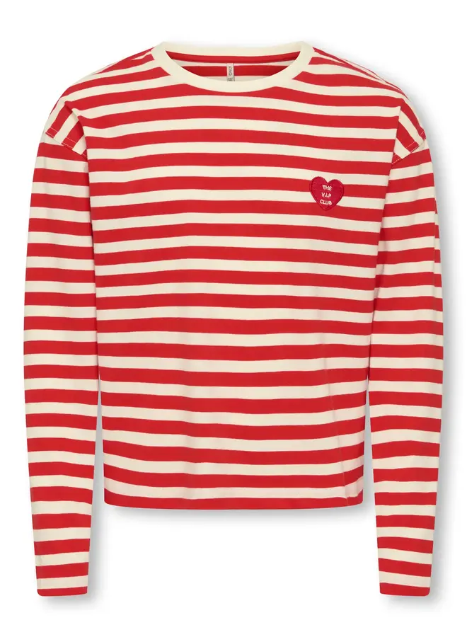 Kids Only - Livina stripe top - High risk red