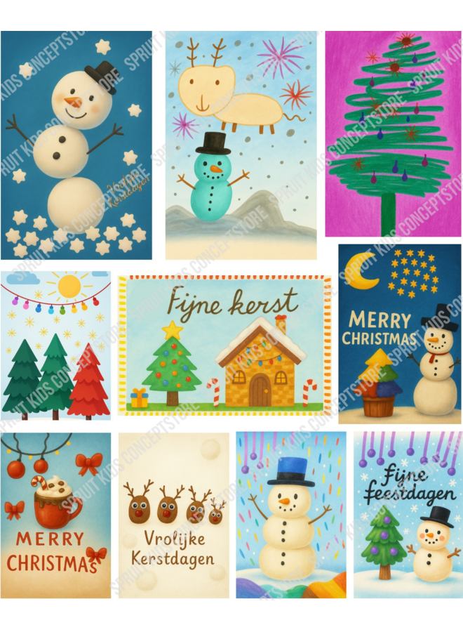 Kerstkaarten voor Het Vergeten Kind (set van 10)