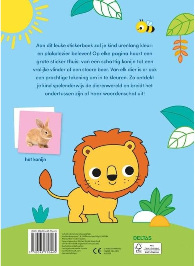 Deltas - Lieve dieren kleur- en stickerboek (3-5 j.)