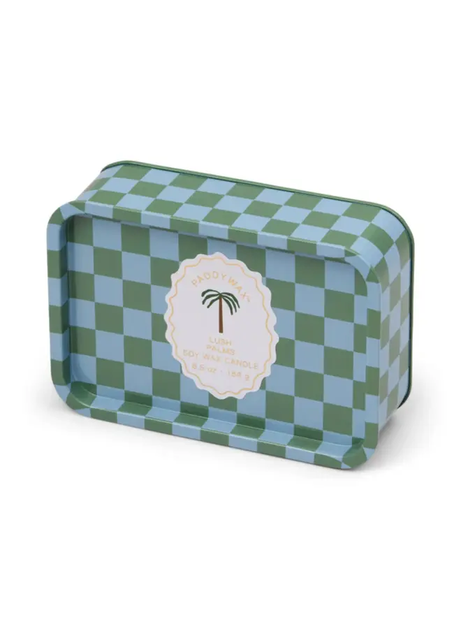 Paddywax - A dopo palm printed tin candle - Lush palms