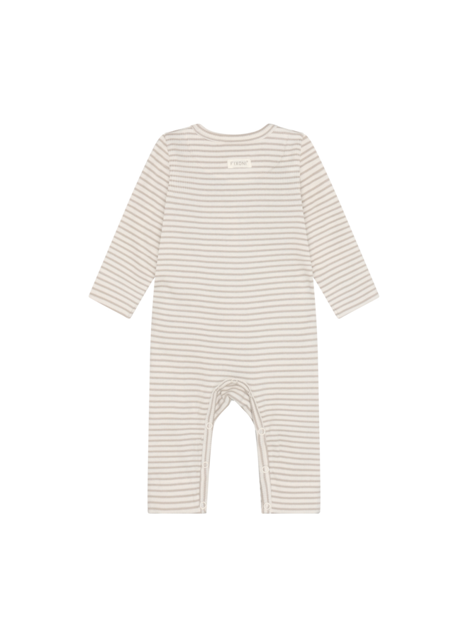 Fixoni - Romper ls rib - Pure cashmere