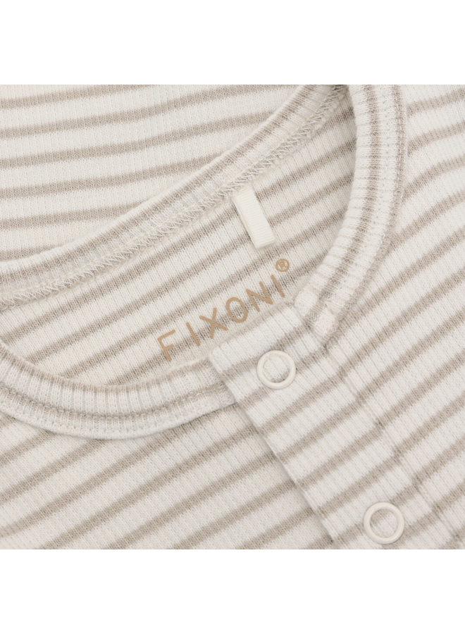 Fixoni - Romper ls rib - Pure cashmere