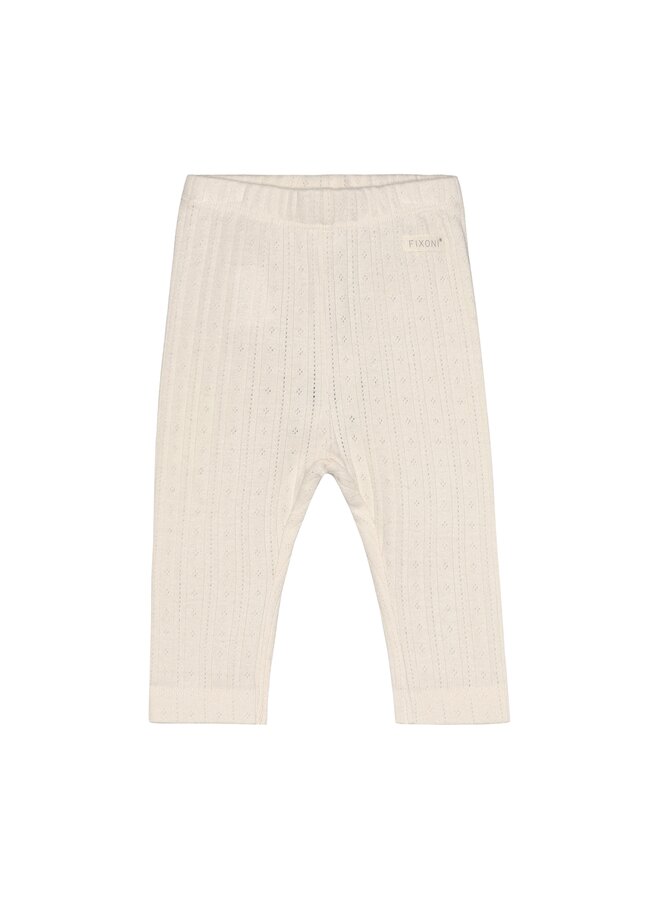 Fixoni - Leggings pointelle - Eggnog
