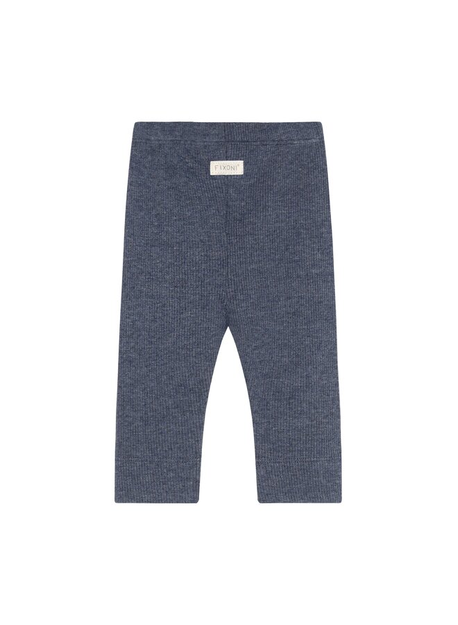 Fixoni - Leggings melange rib - Vintage indigo melange