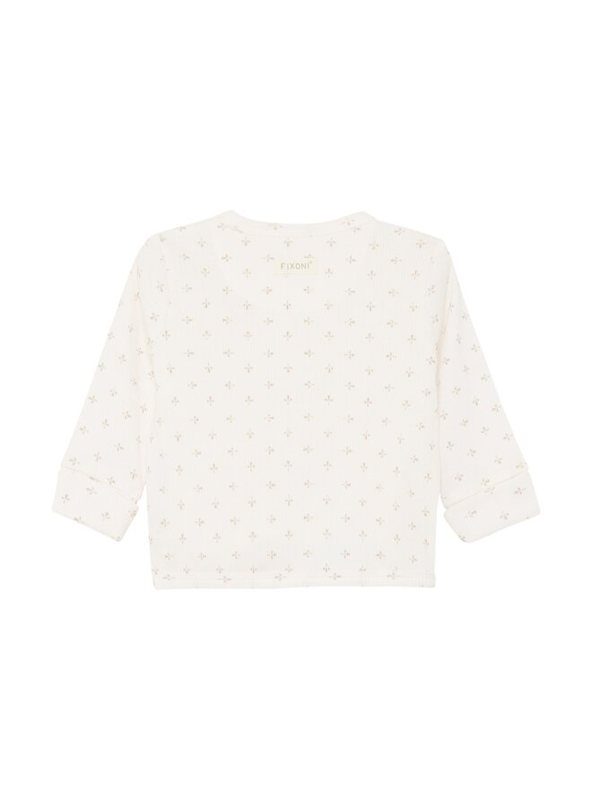 Fixoni - Wrap t-shirt ls rib - Gardenia