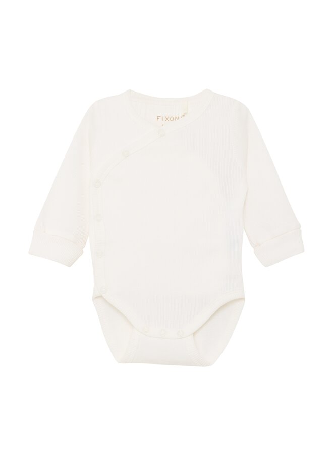Fixoni - Wrap body ls rib solid - Gardenia