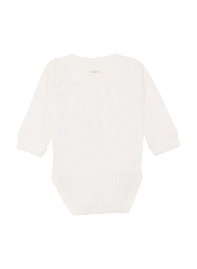 Fixoni - Wrap body ls rib solid - Gardenia