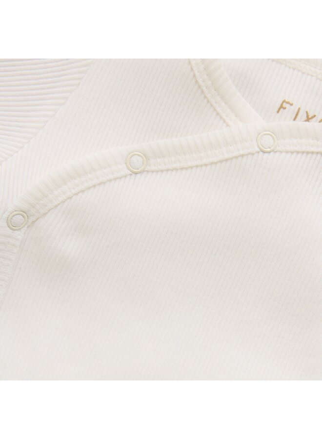 Fixoni - Wrap body ls rib solid - Gardenia