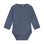 Fixoni - Body ls melange rib - Vintage indigo melange