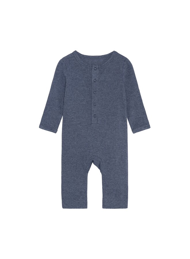 Fixoni - Romper ls melange rib - Vintage indigo melange