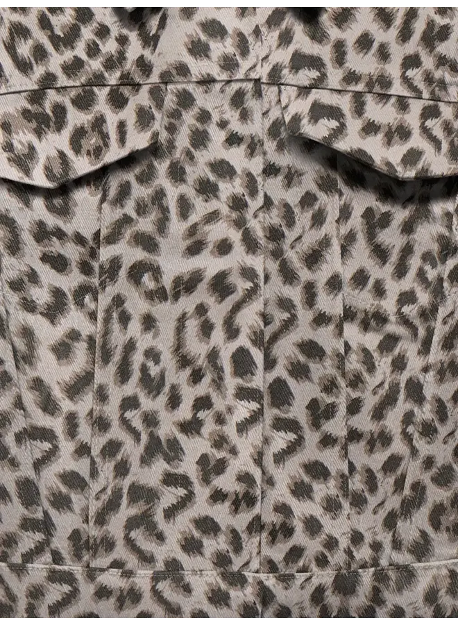 Kids Only - Anlie animal jacket – Silver lining/Washed leo