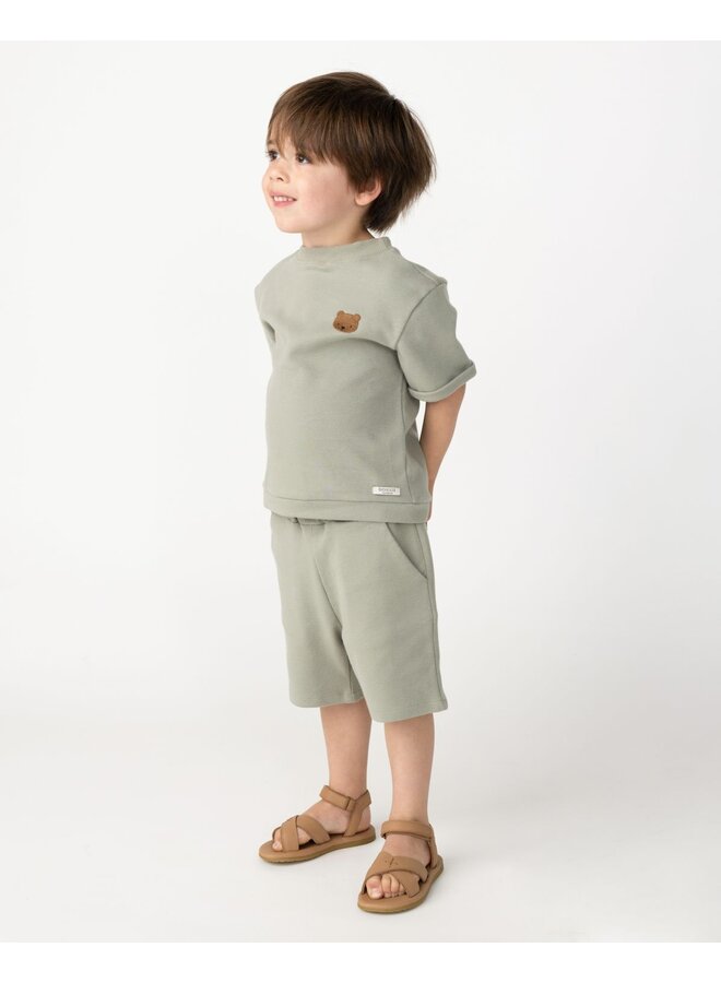 Donsje Amsterdam - Jarne t-shirt bear - Dusty green