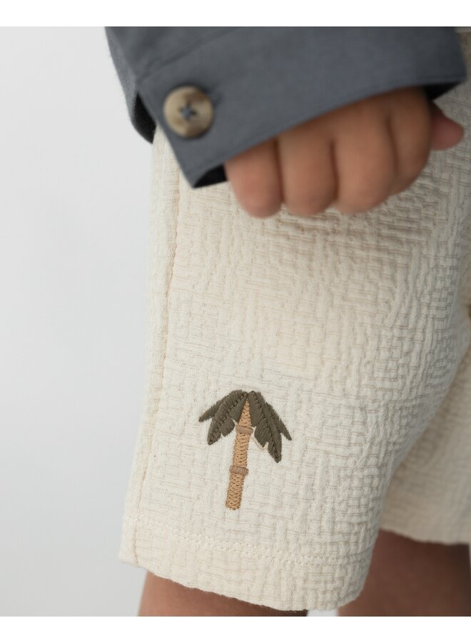 Donsje Amsterdam - Ithri shorts palm tree - Warm white