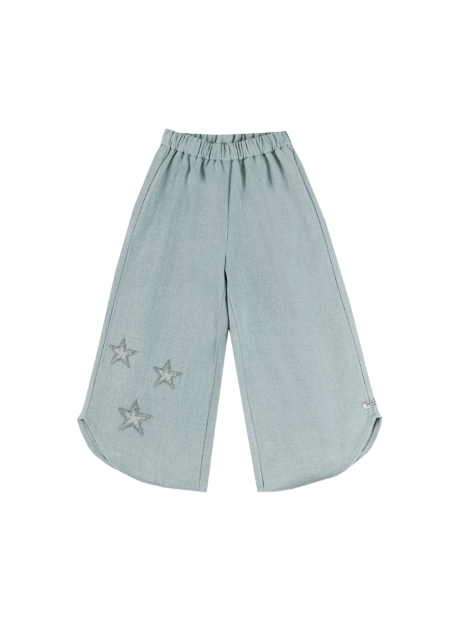 Donsje Amsterdam - Hauke denim trousers stars - Ice blue