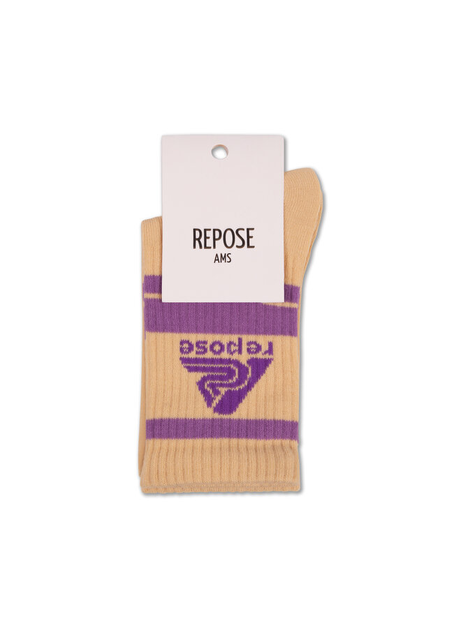 Repose AMS - Sporty socks - Sand logo