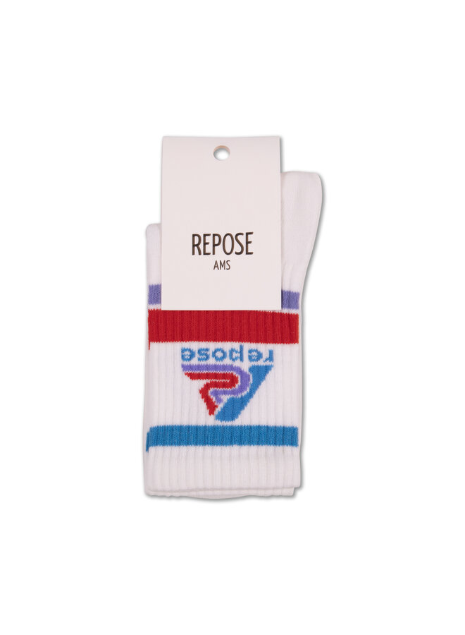 Repose AMS - Sporty socks - White logo