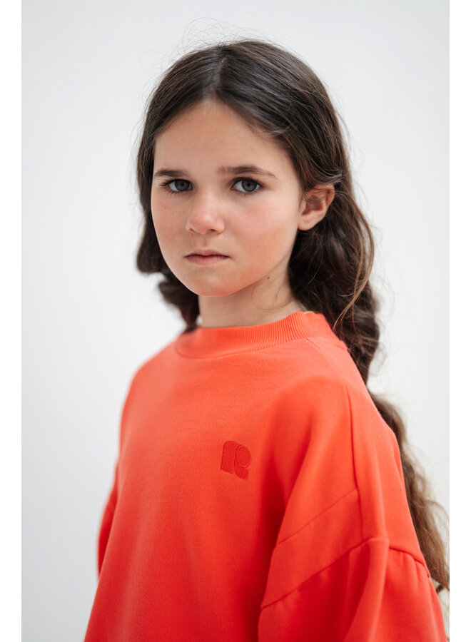 Repose AMS - Crop heart sweater - Coral dusk