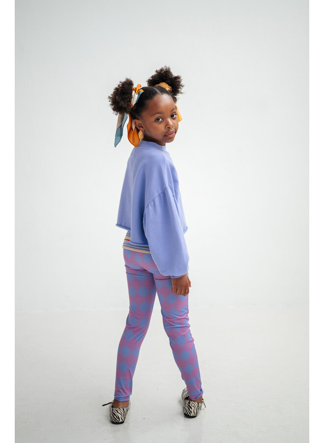 Repose AMS - Crop heart sweater - Glacier bloom