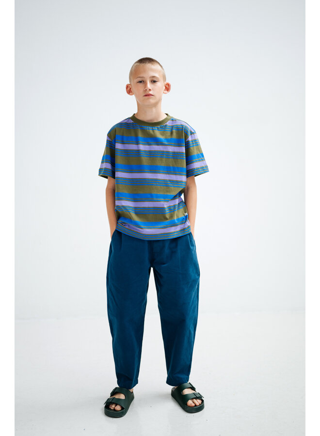 Repose AMS - Tee shirt - Khaki bloom stripe