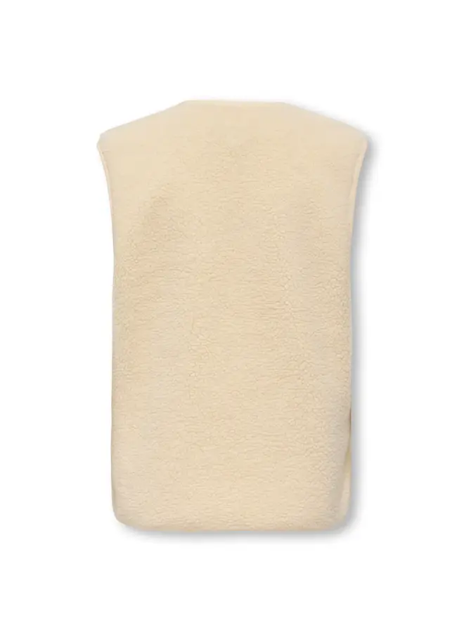 Kids Only - Baby life teddy vest – Antique white