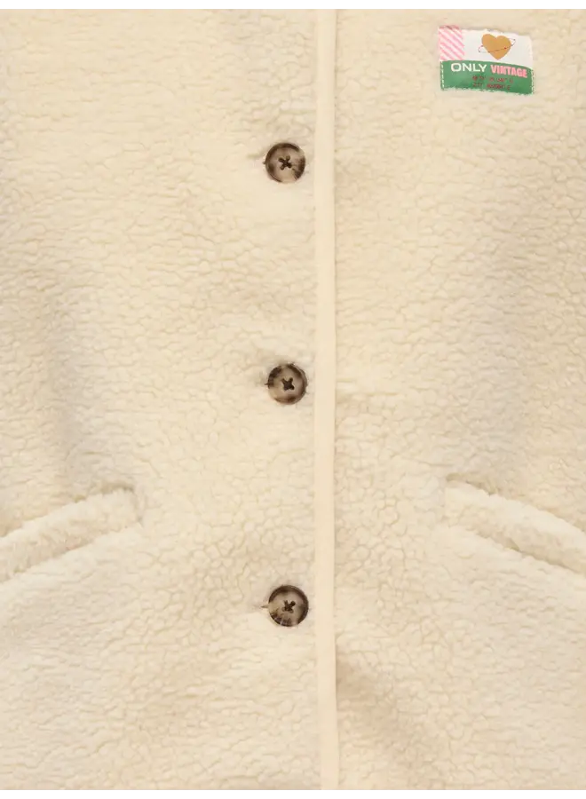 Kids Only - Baby life teddy vest – Antique white