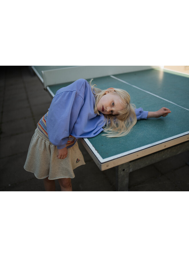 Repose AMS - Crop heart sweater - Glacier bloom