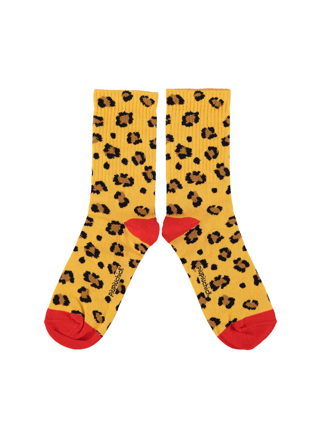 Socks - Mustard animal print
