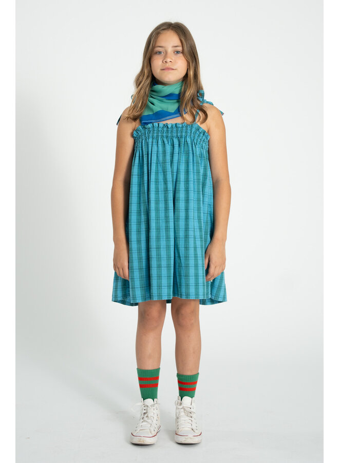 Piupiuchick - Silky bandana - Turquoise w/ "peace" print