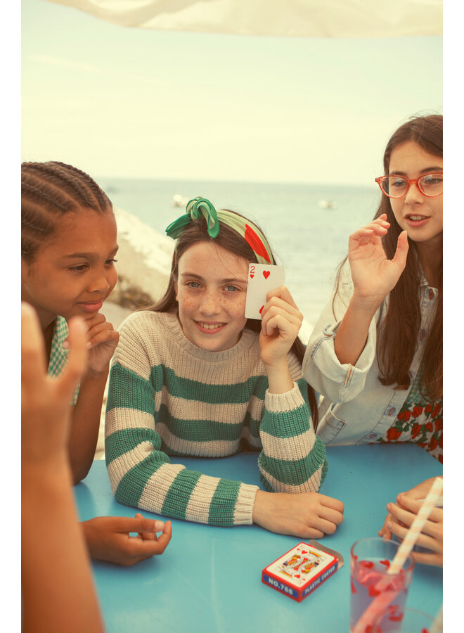 Piupiuchick - Silky bandana - Olive green w/ red apple