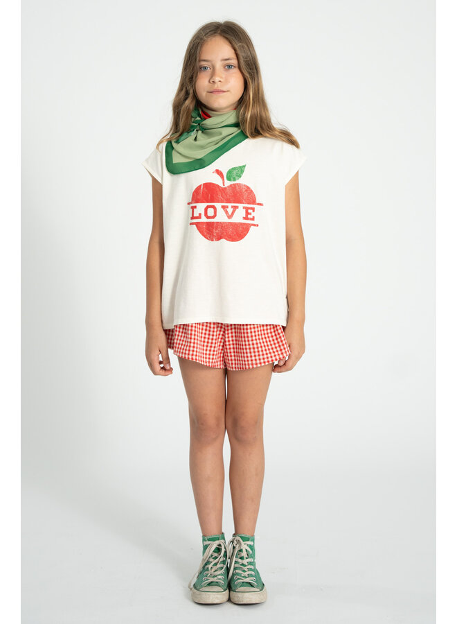 Piupiuchick - Silky bandana - Olive green w/ red apple