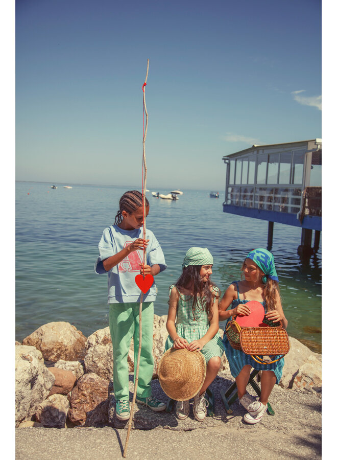 Piupiuchick - Short sleeve sweatshirt - Blue w/ "A" print