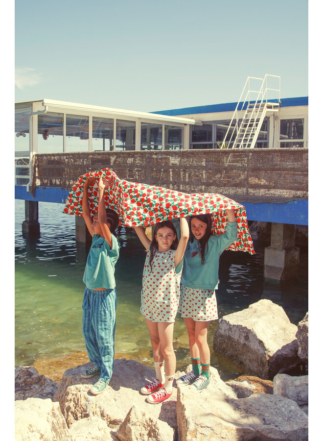 Piupiuchick - Sweatshirt - Turquoise w/ "peace" print